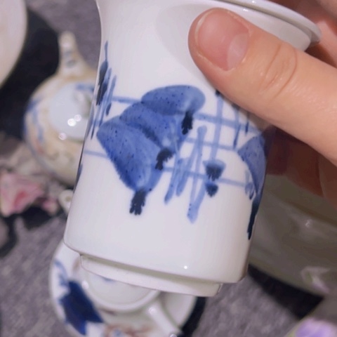 景德镇陶瓷高温手绘画片随机