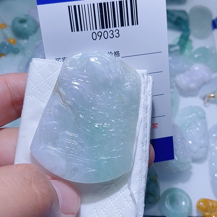 翡翠未镶嵌颈饰天光墟翡翠市场现金代购