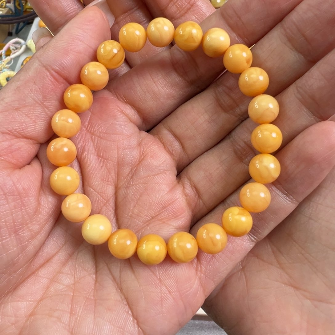 琥珀颈饰未镶嵌蜜蜡