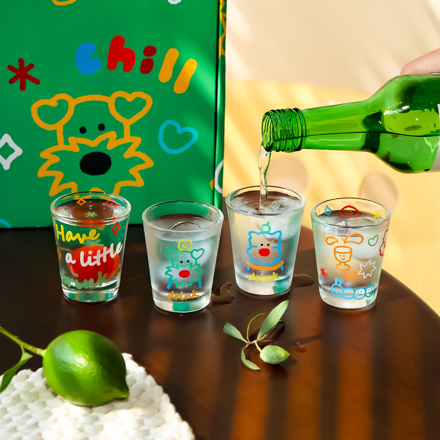 果汁小狗烧酒杯烈酒杯子一两杯白酒一口清酒家用聚会闺蜜网红