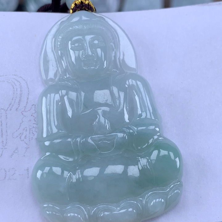 颈饰未镶嵌翡翠玉观音吊坠