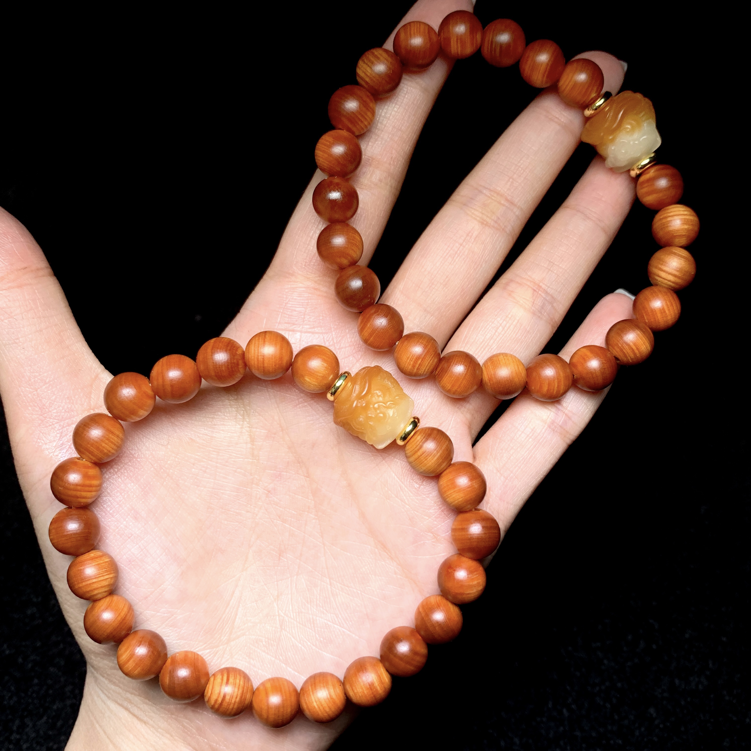 【小宝珠宝】8 S86064-崖柏DIY单圈手串-多样性发一件-7.5mm