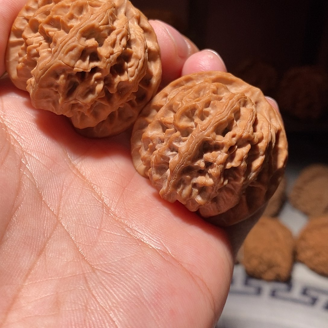 不***弃文玩核桃把件041苹果园