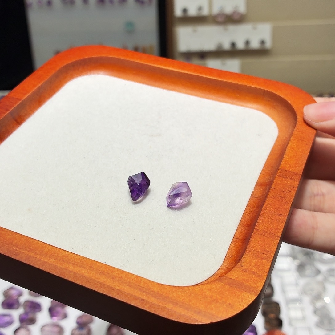 水晶吊坠(不含链)未镶嵌紫超七 随形 打孔定制不退换