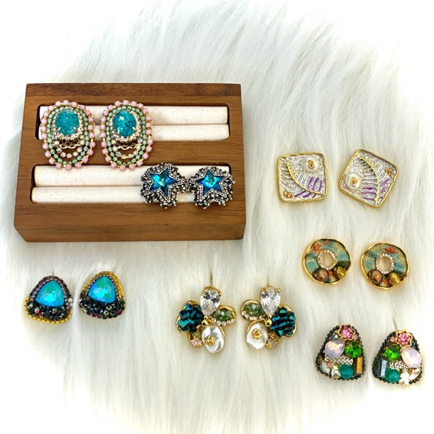 合金锆石耳饰 2025绝版首饰合集 原创珠宝级耳钉耳环孤品发其一