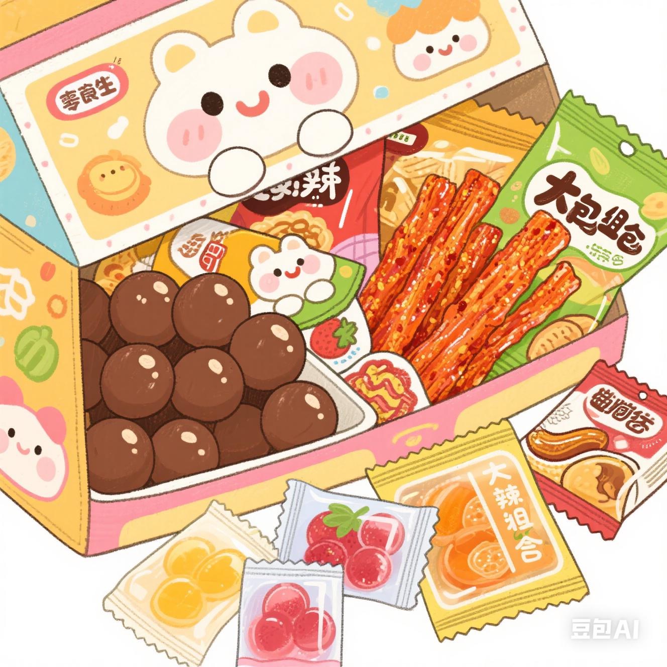 【001-080编码】零食大合集独立包装网红零食合集解馋追剧