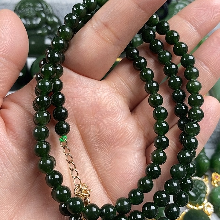 和田玉（碧玉）未镶嵌颈饰6mm