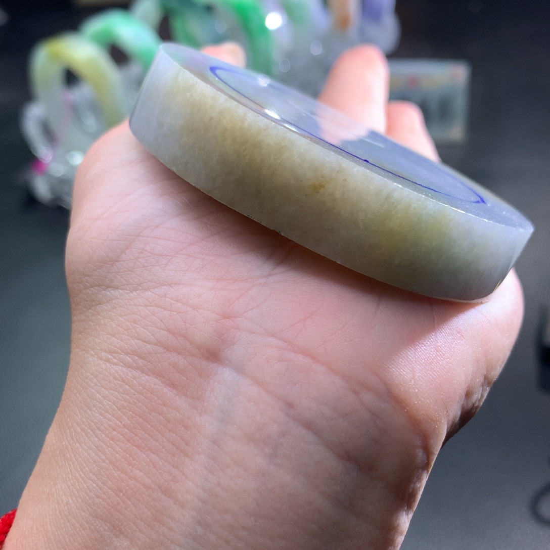 定制翡翠未镶嵌翡翠手镯50-55正