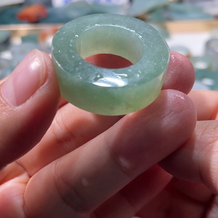 定制翡翠未镶嵌天然翡翠18-32冰晴绿