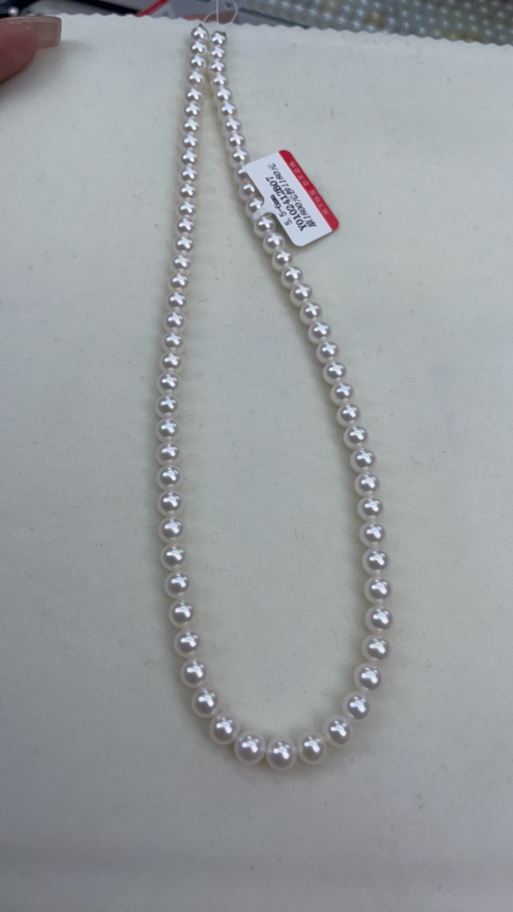 5.5-6极光正圆冷白炫彩小灯泡项链