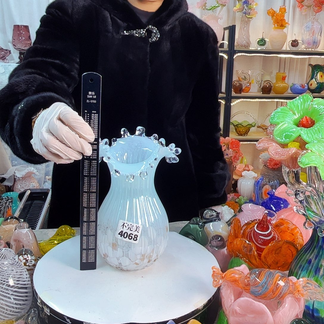 花瓶家悦美居琉璃工艺品不完美