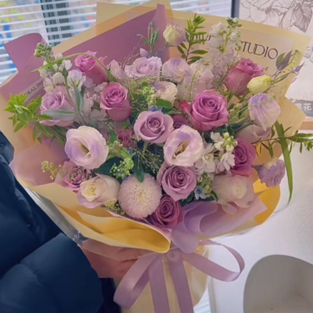 海洋之歌混搭紫色系浪漫花束