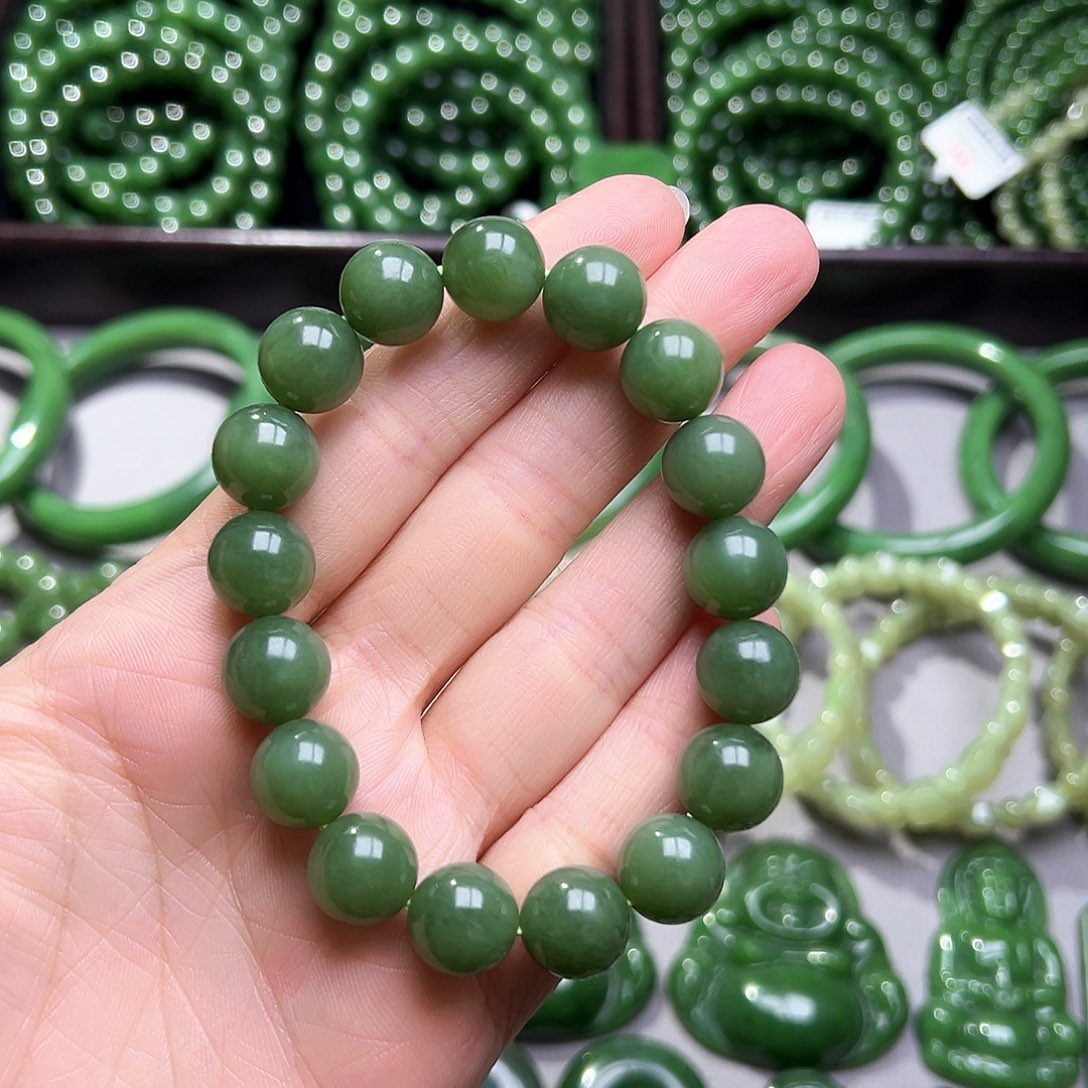 和田玉（碧玉）手链未镶嵌