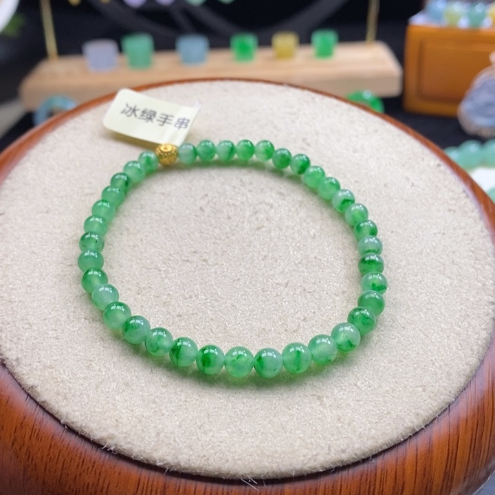 翡翠吊坠(不含链)未镶嵌翡翠冰阳绿手串卡5