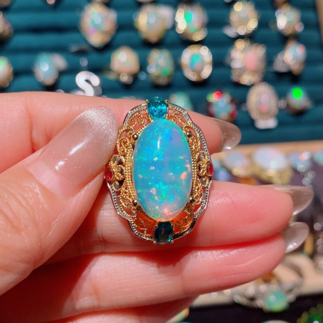 欧泊欧泊戒指银S925镶嵌