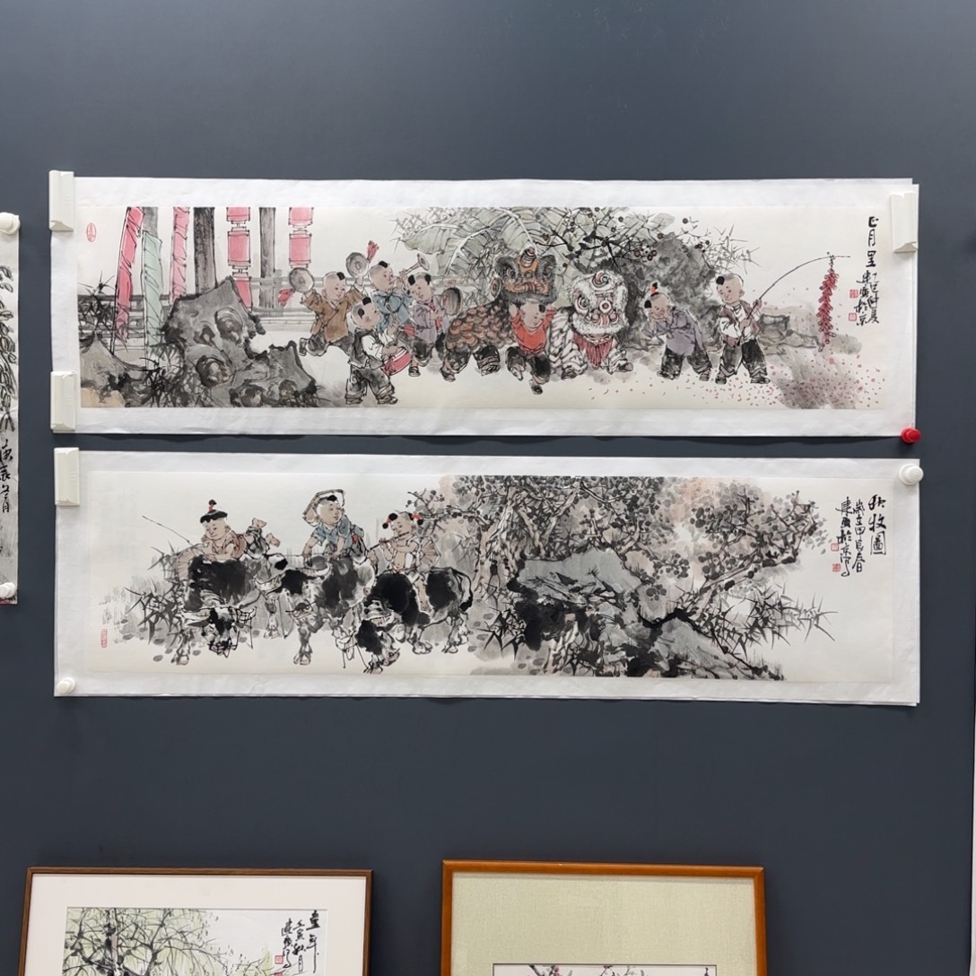 手***9国画我们一起努力奔跑着前行
