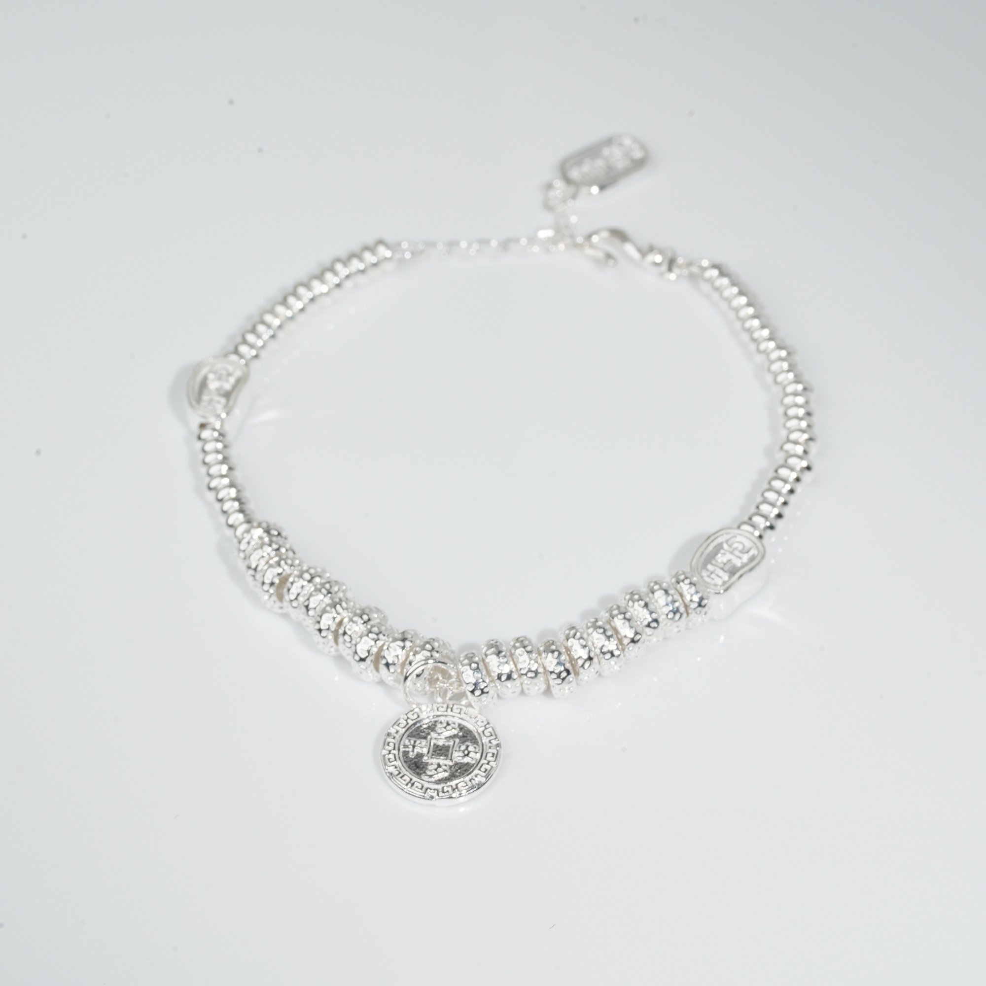 足银银制品 【铭记珠宝】足银手链20-3DM249H990【多样性发一件】