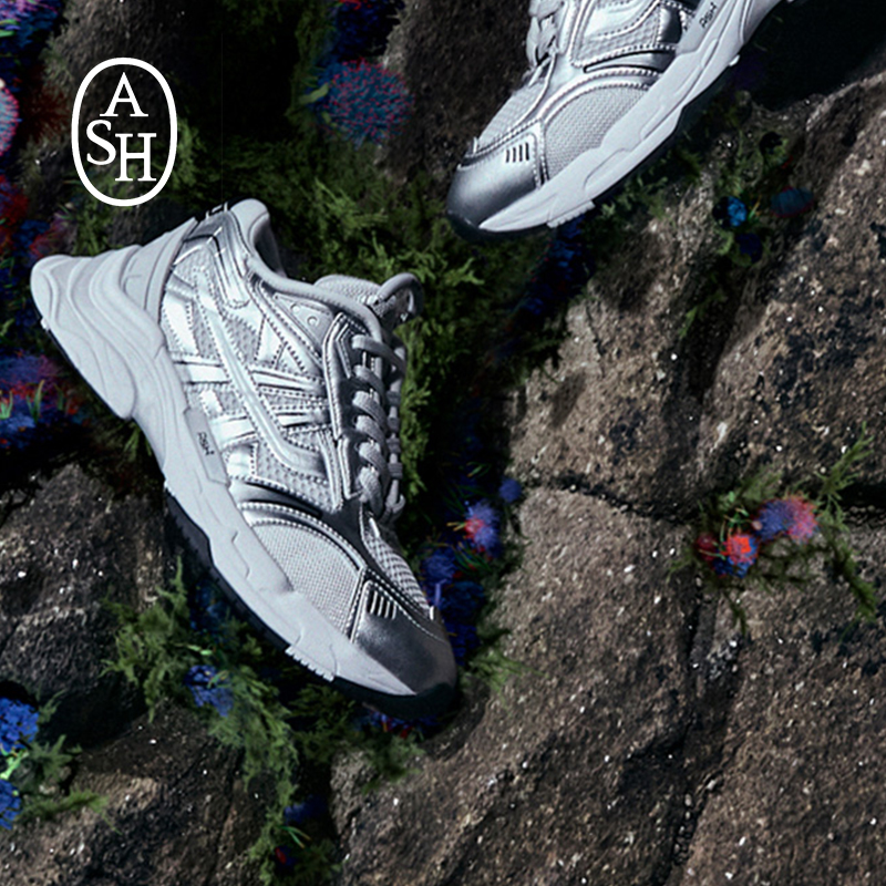 ASH女鞋2025款时尚休闲运动鞋跑步鞋透气增高厚底小白鞋RACE系列