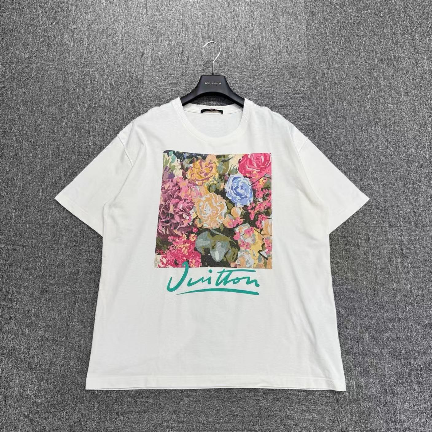 99新 LouisVuitton/路易威登 花卉印花短袖/xxl码/16652