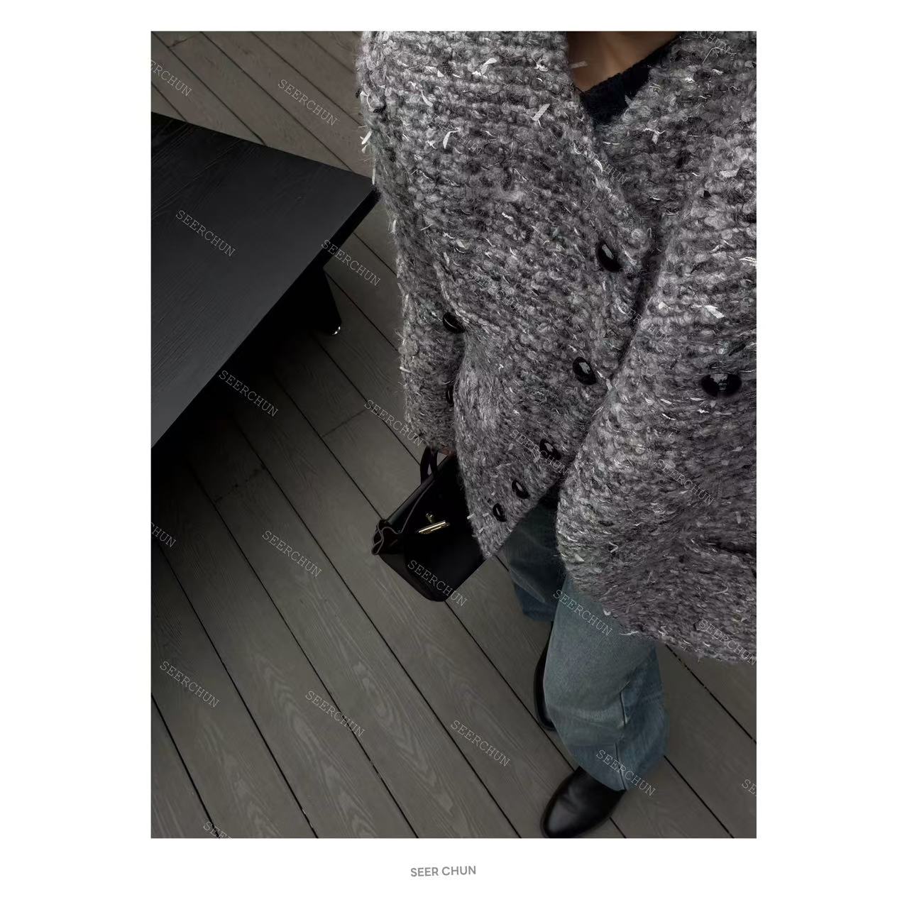 SEER CHUN“千金感”羊毛小香鹅绒服 20748