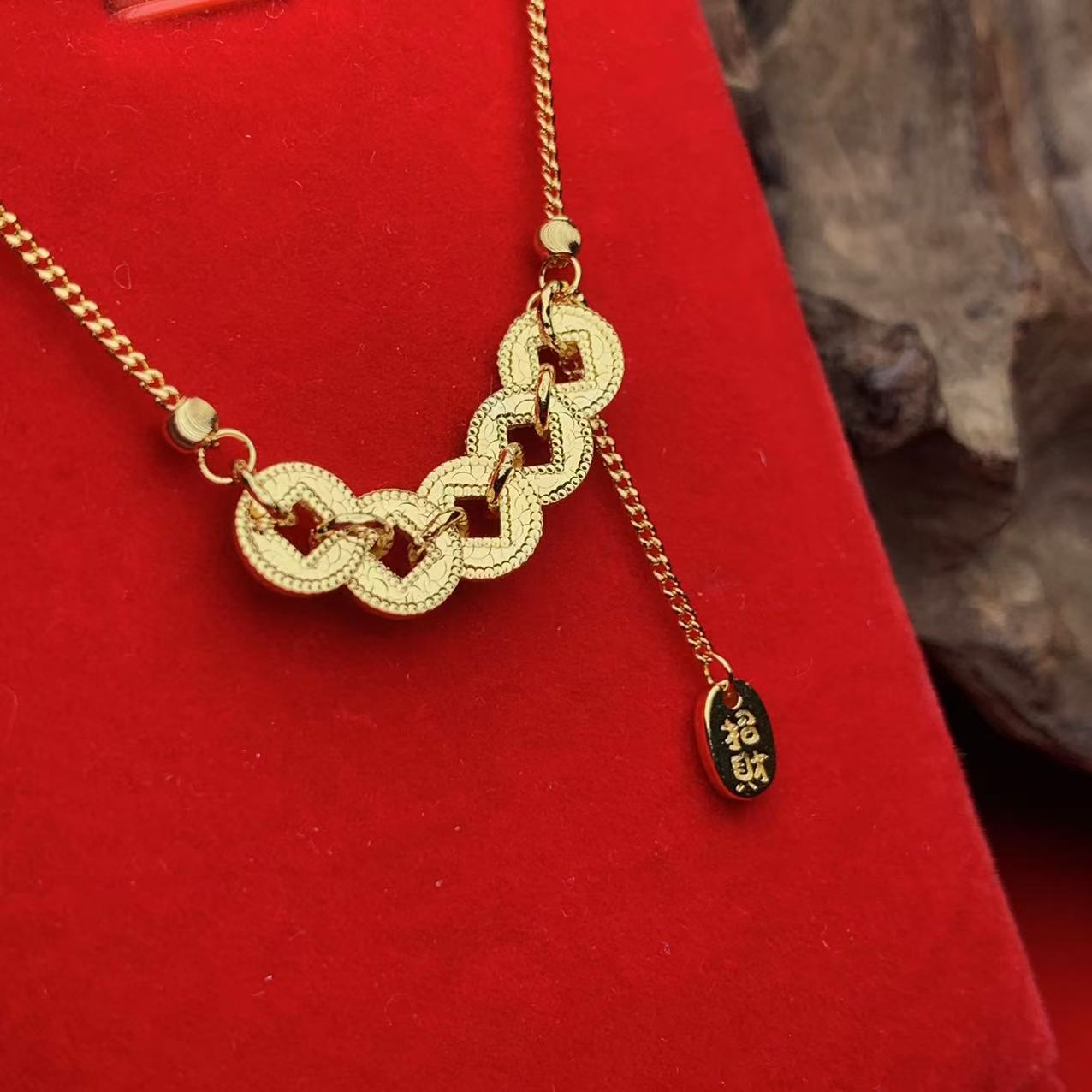 吊坠24K PICW工艺 约3.6g 五帝钱吊坠 里外一色 fm/1564