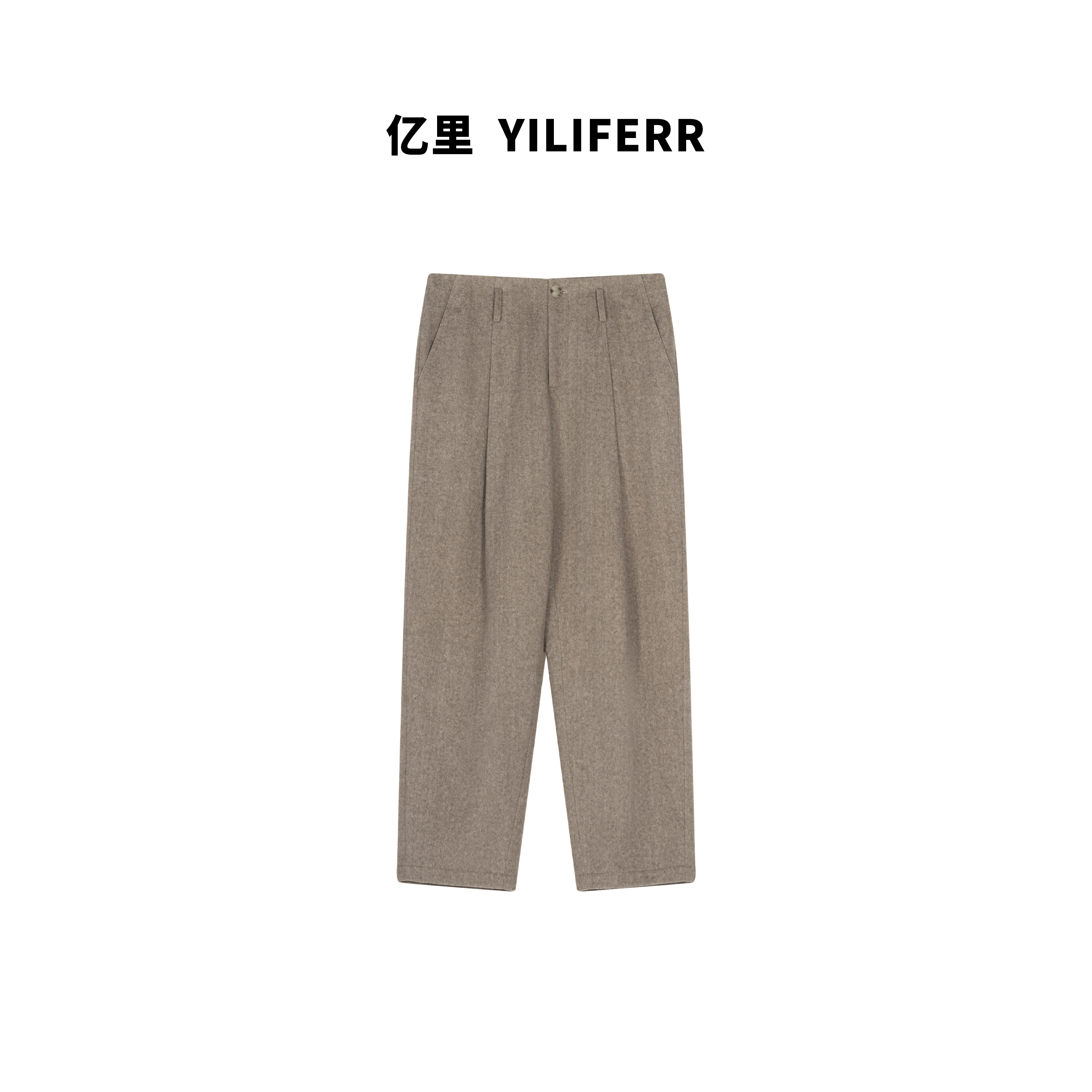 【YILI显瘦女装】简约时尚舒适毛呢裤 Y0421