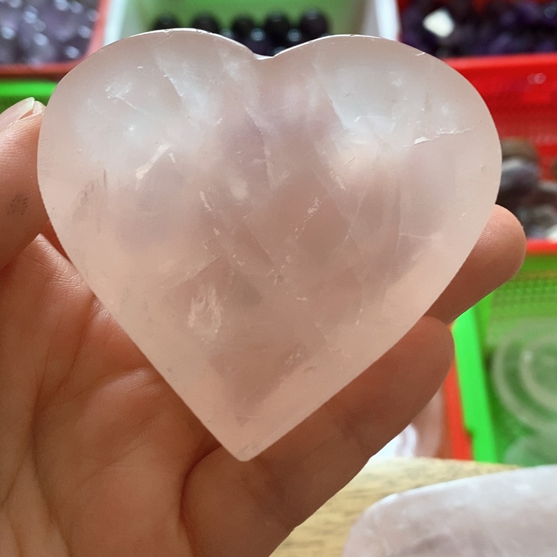 粉爱心未镶嵌水晶