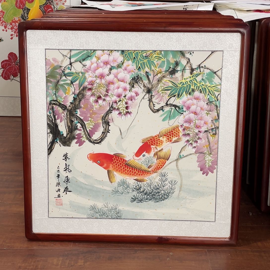 国画带框尺寸63*63厘米