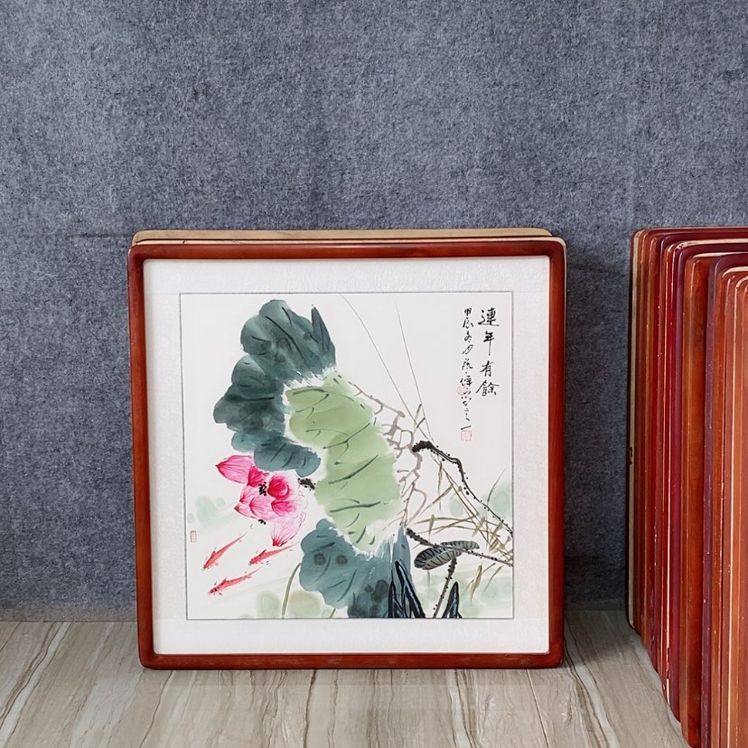 【闪购商品】国画书画作品带框65×65厘米