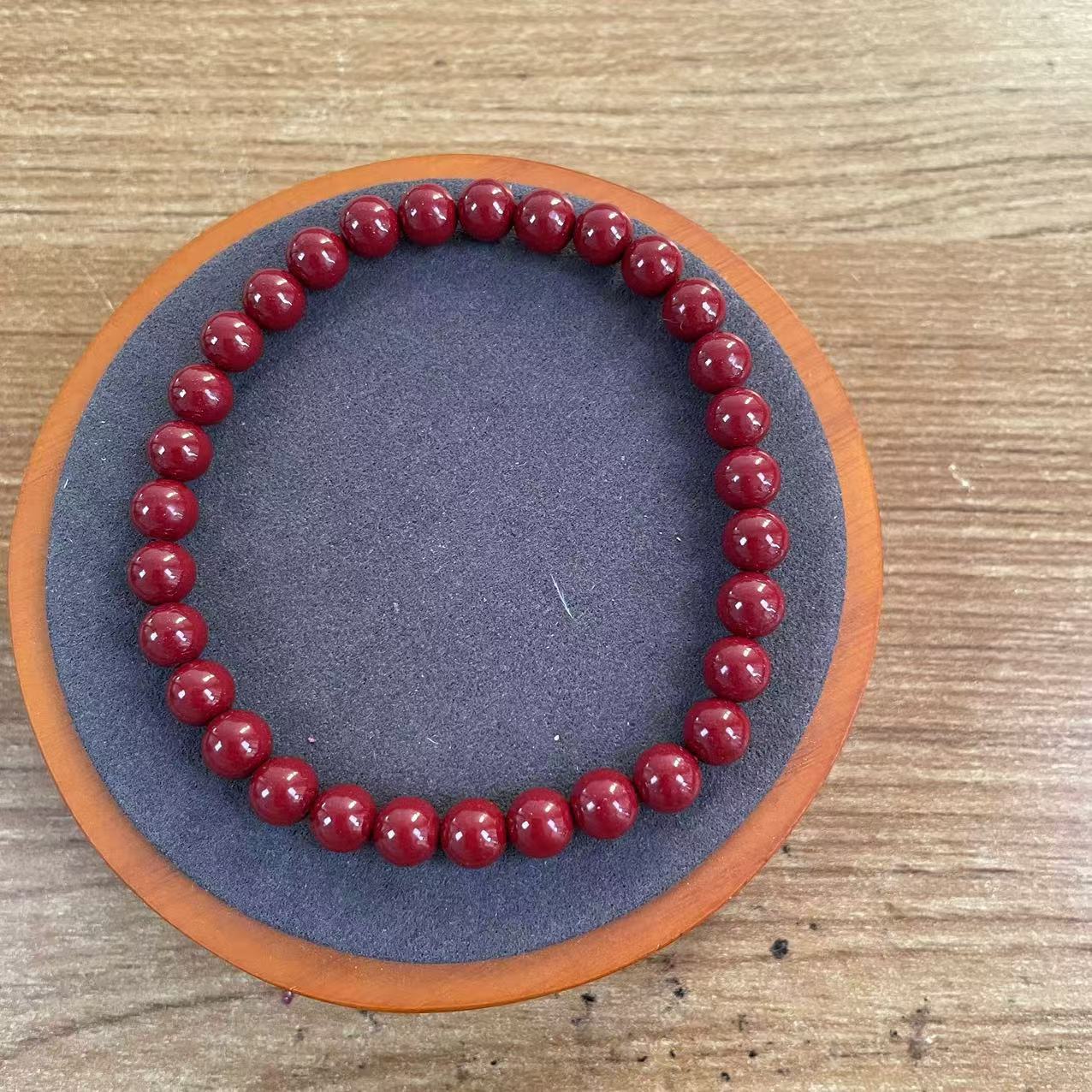 含辰砂工艺品卡6mm 精美经典单圈素圈手链