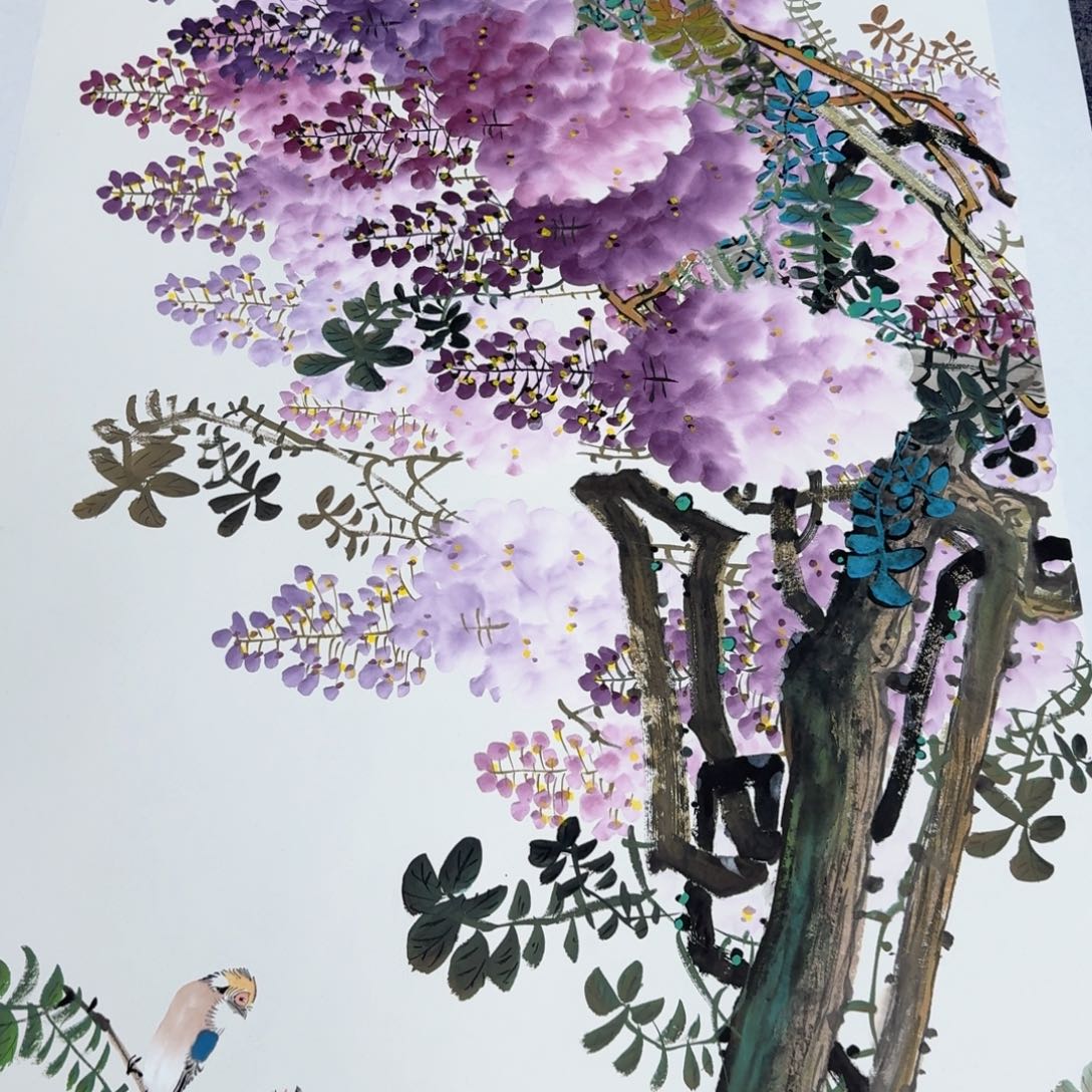 国画国画作品山水花鸟纯手绘