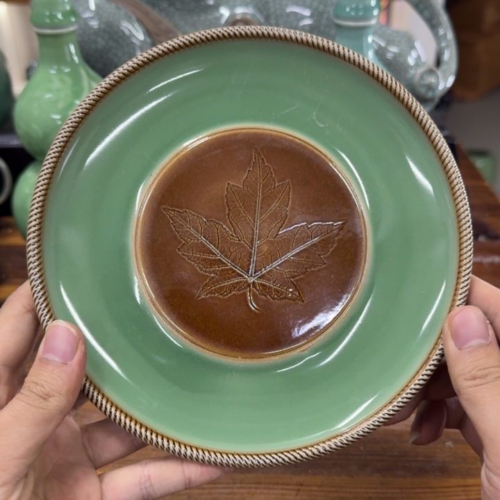 龙泉青瓷茶具微瑕4295