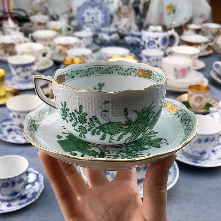 中古欧瓷瓷器小房子