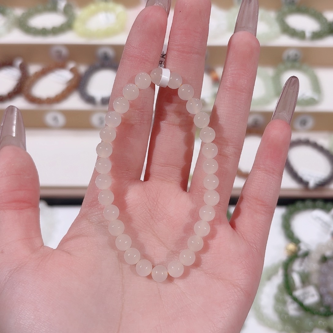 荔***酒手串未镶嵌和田玉l