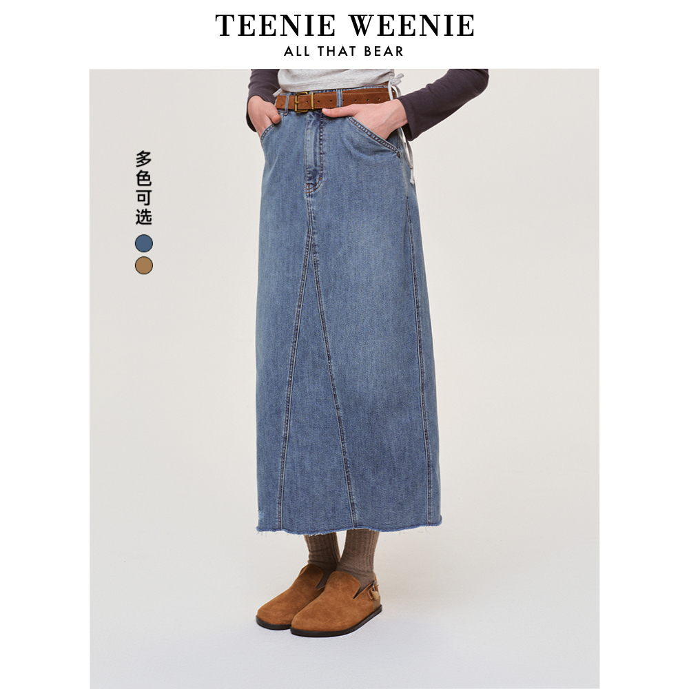 【达播专属】TeenieWeenie小熊25年春夏中长半身裙TTWJ256302N