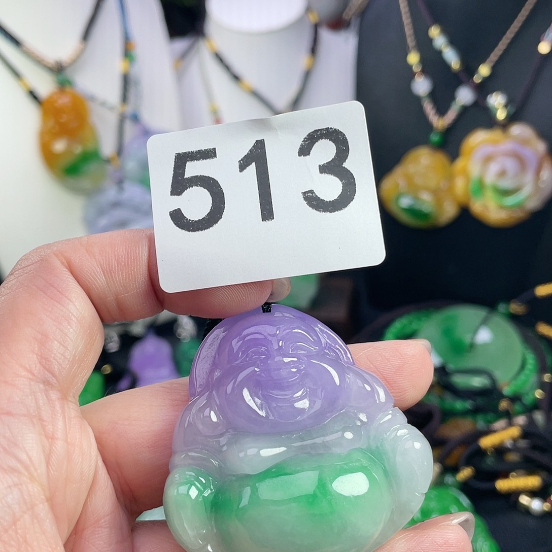 翡翠未镶嵌吊坠(赠链)