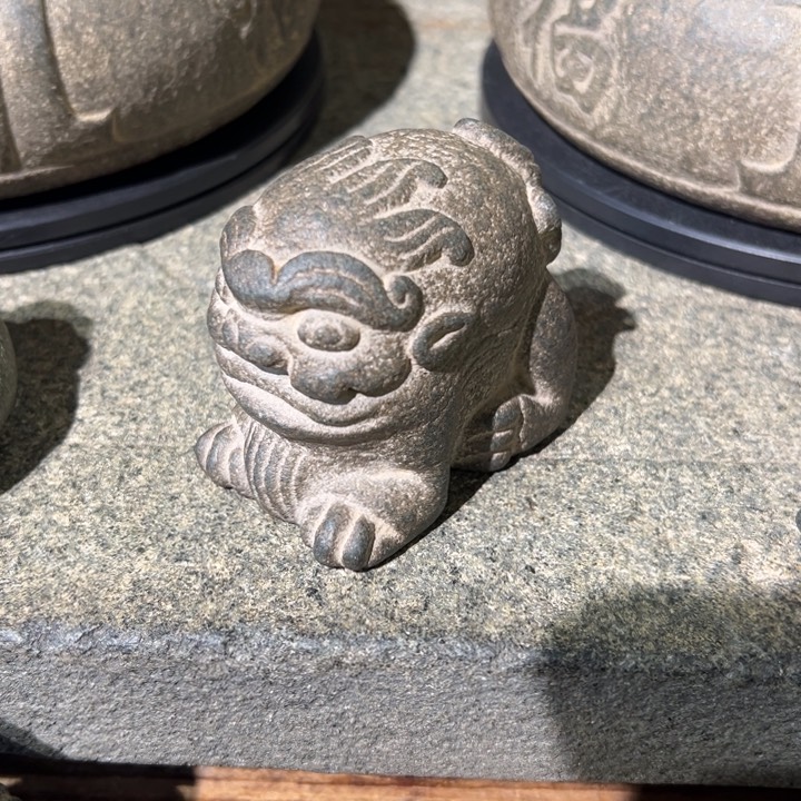 石材猎*镇纸狮福建青石