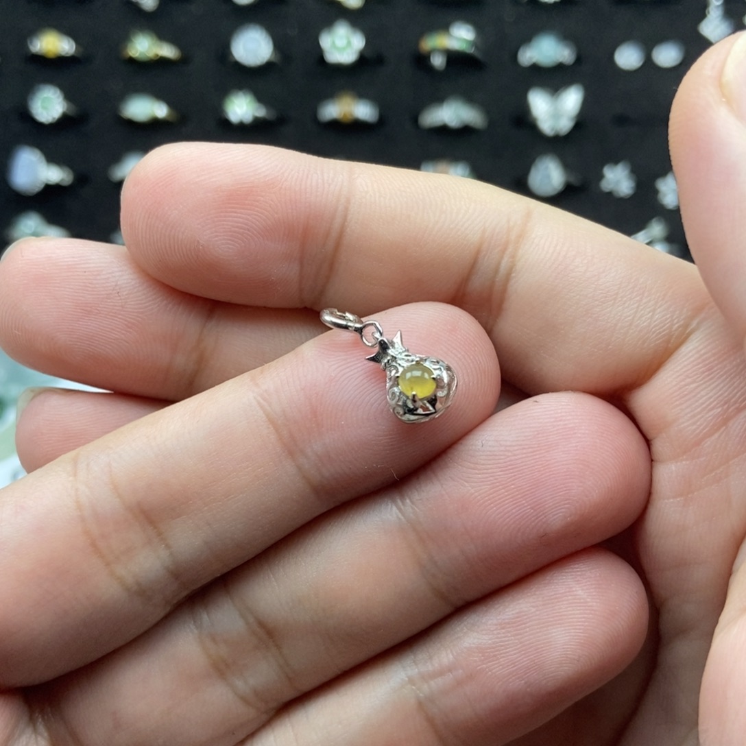 翡翠银S925镶嵌颈饰