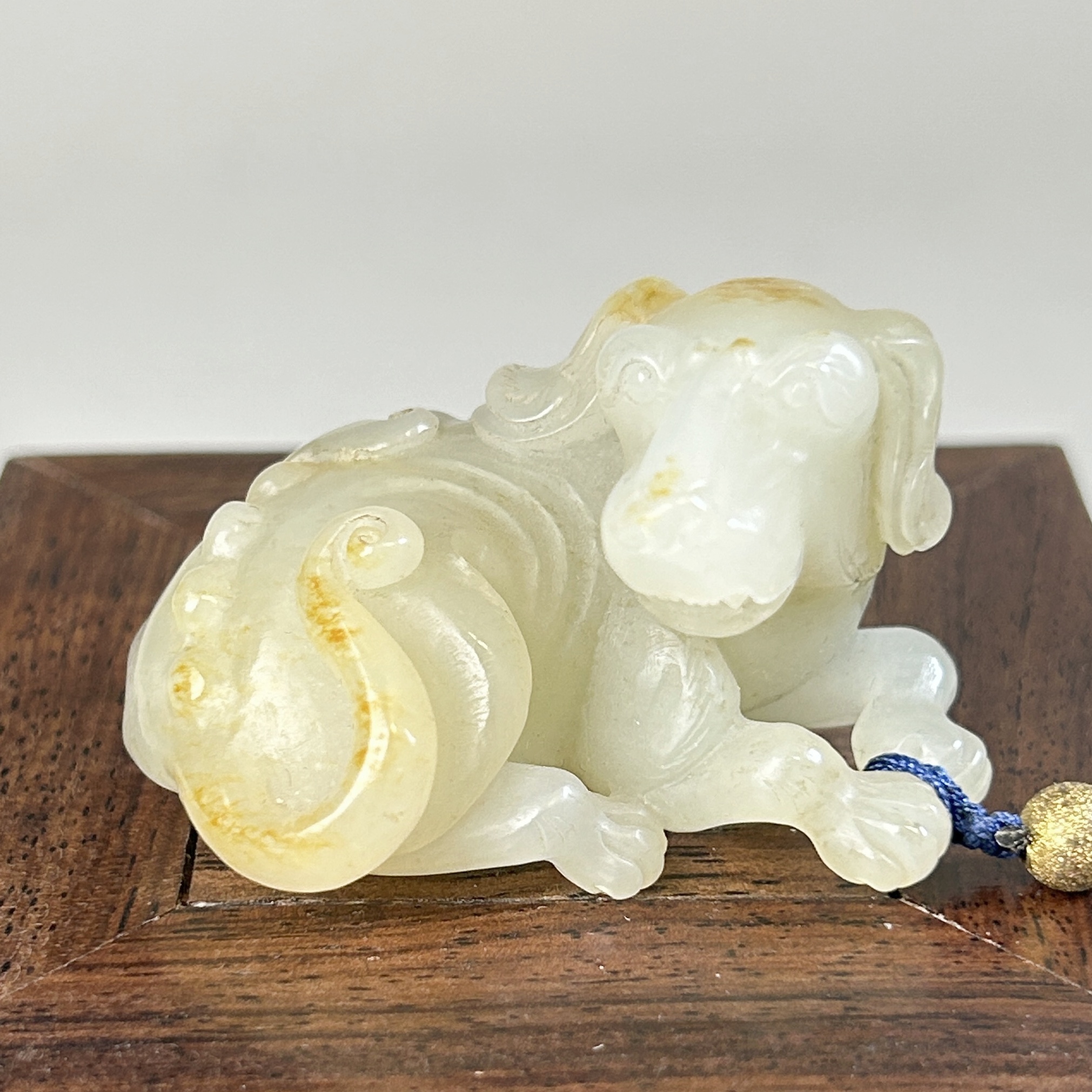 创汇期新疆和田玉摆件把件玉犬2903