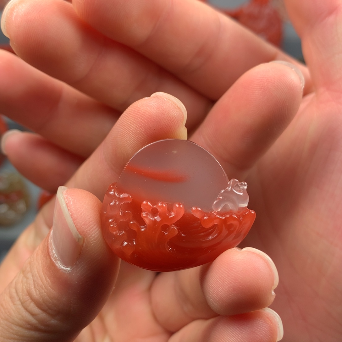 南红玛瑙未镶嵌1冰飘吊坠