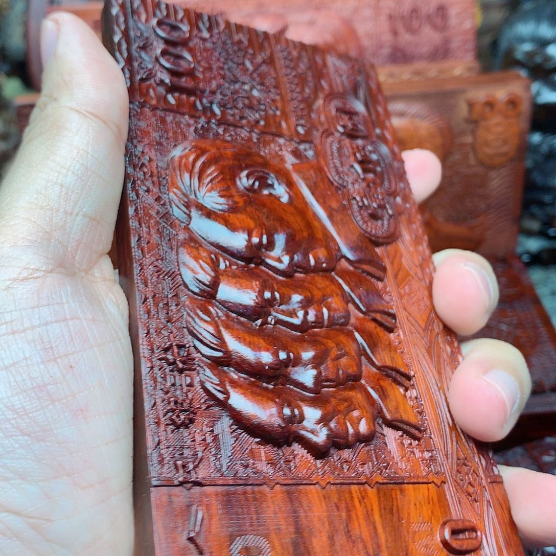 木雕中厚老版摆件36