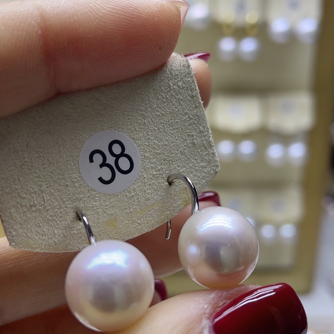 淡水珍珠耳饰银S925镶嵌