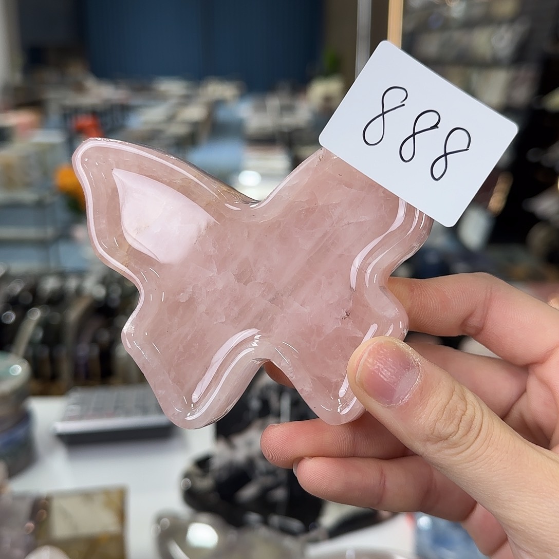 石材888  粉水晶小蝴蝶