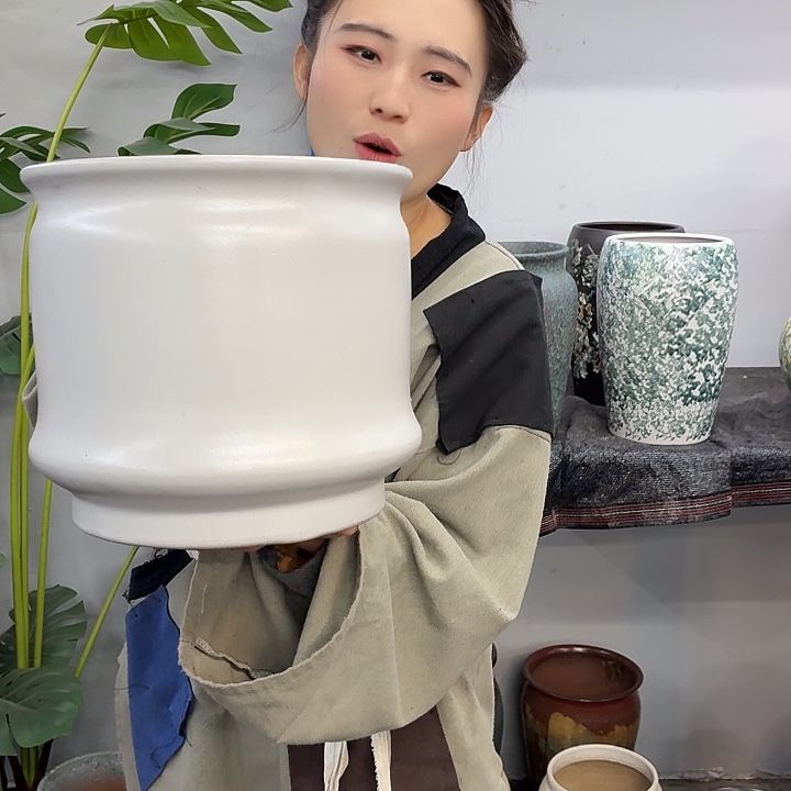 25×25 -粗陶花盆有孔-买买买