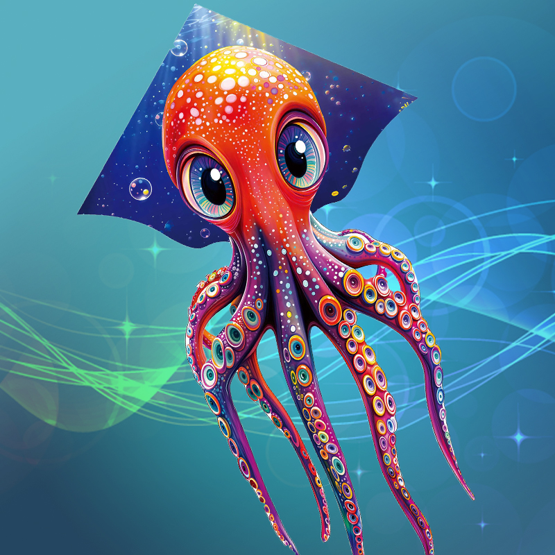 2025新款章鱼风筝潍坊儿童大人成人专用卡通初学者微风易飞长尾