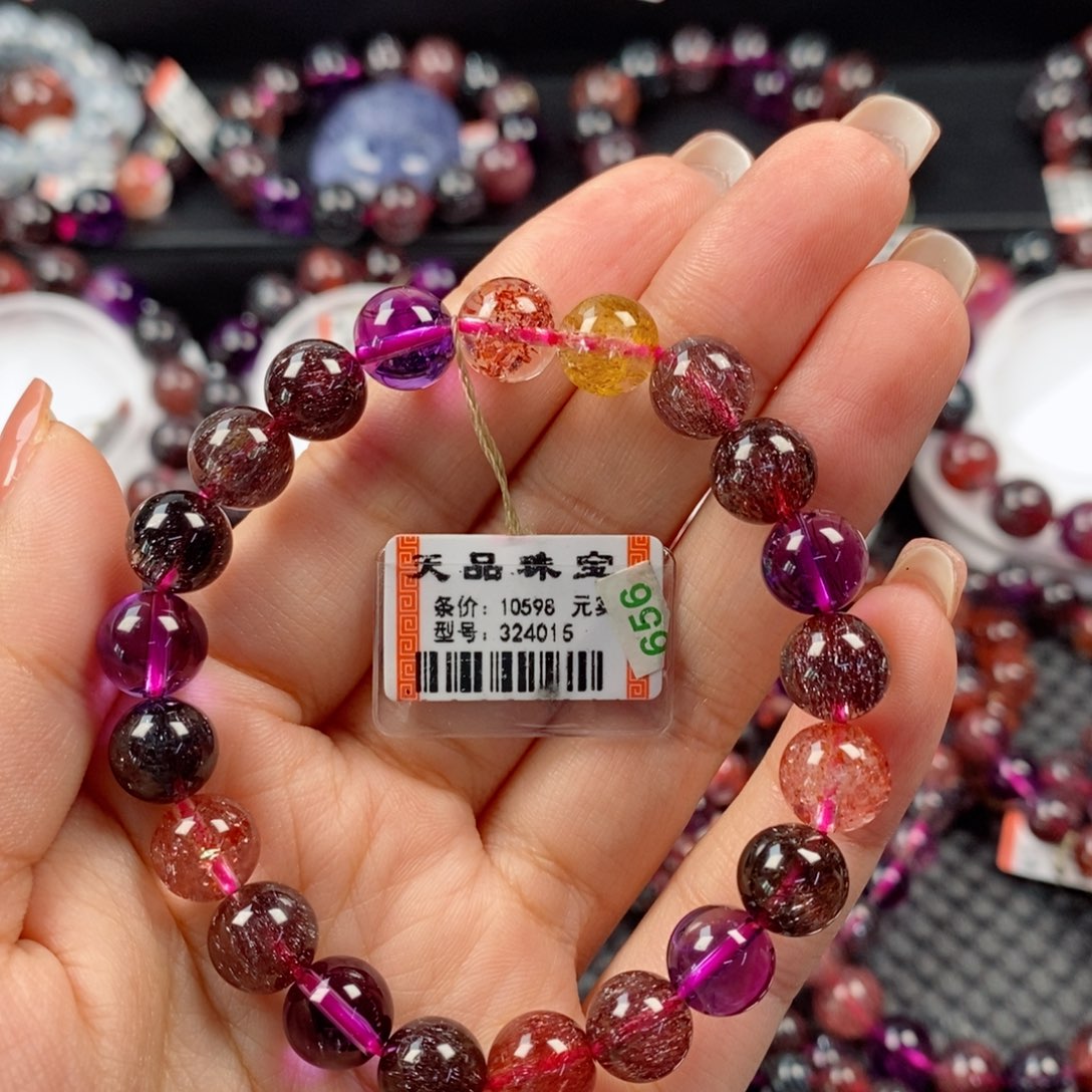 水晶手链：超七324015合金