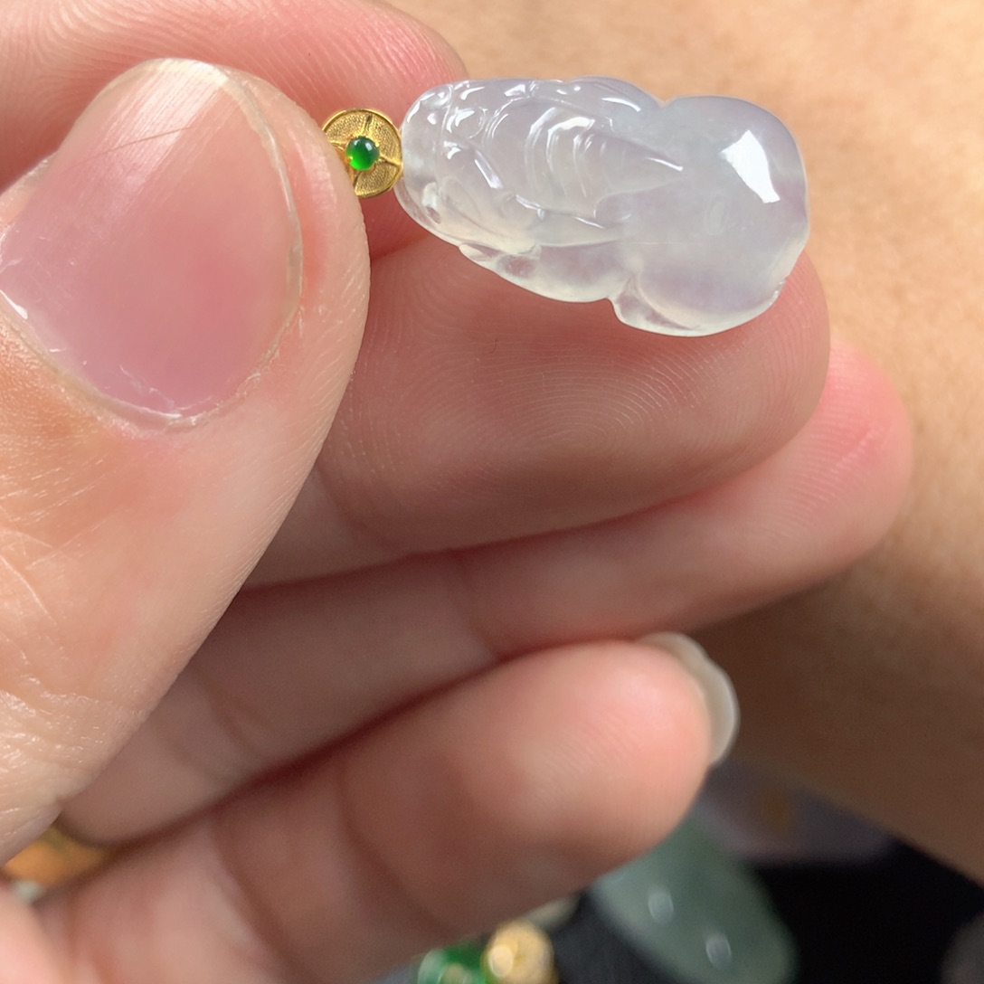 【闪购商品】翡翠颈饰18K金镶嵌翡翠