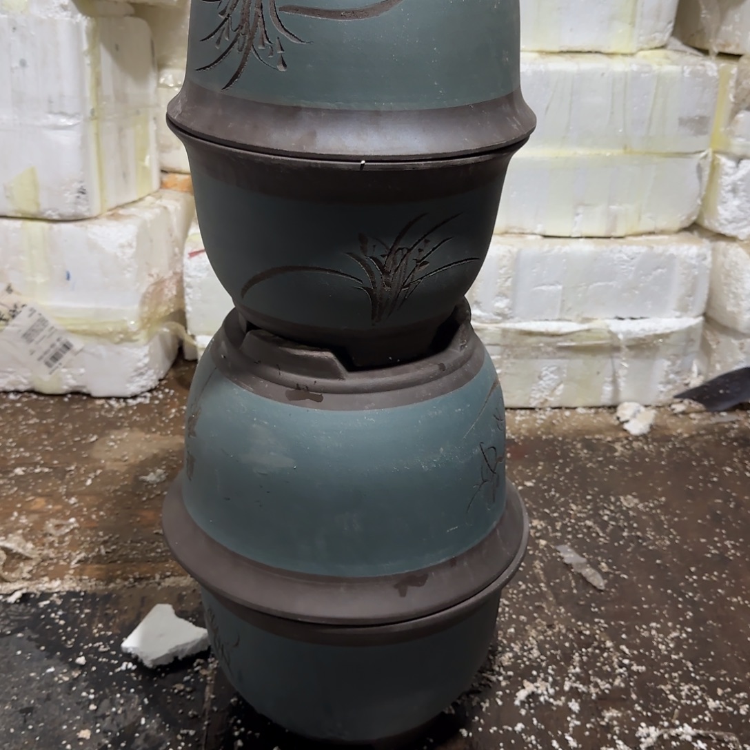 紫砂花盆口径18.12/14.10口径