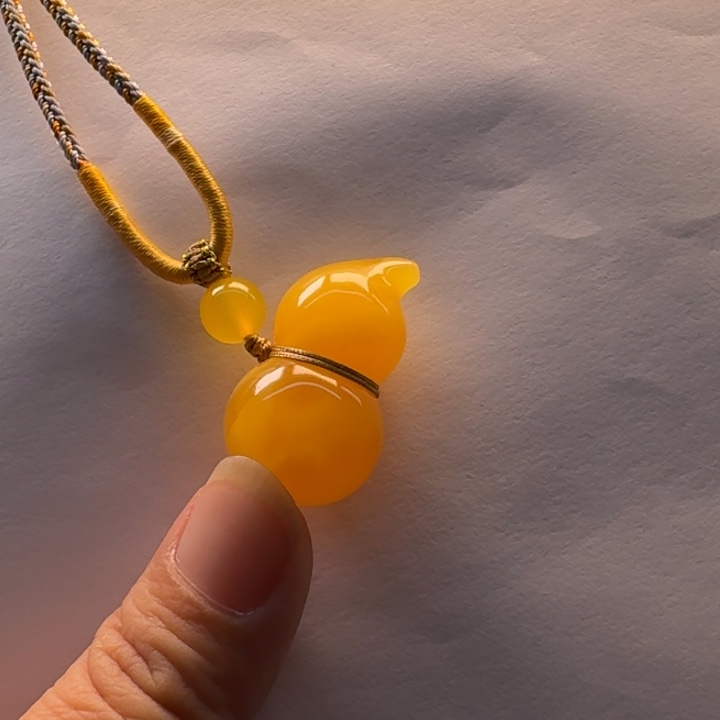 琥珀未镶嵌耳饰天然琥珀蜜蜡葫芦吊坠