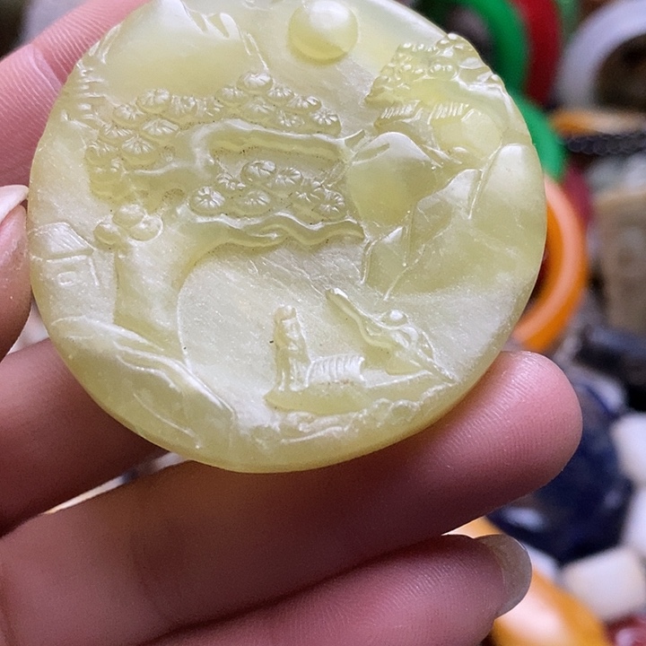 白玉菩提吊坠挂件